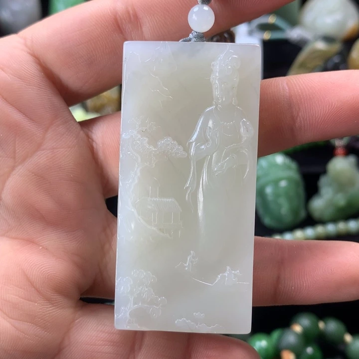 和田玉吊坠(赠链)未镶嵌