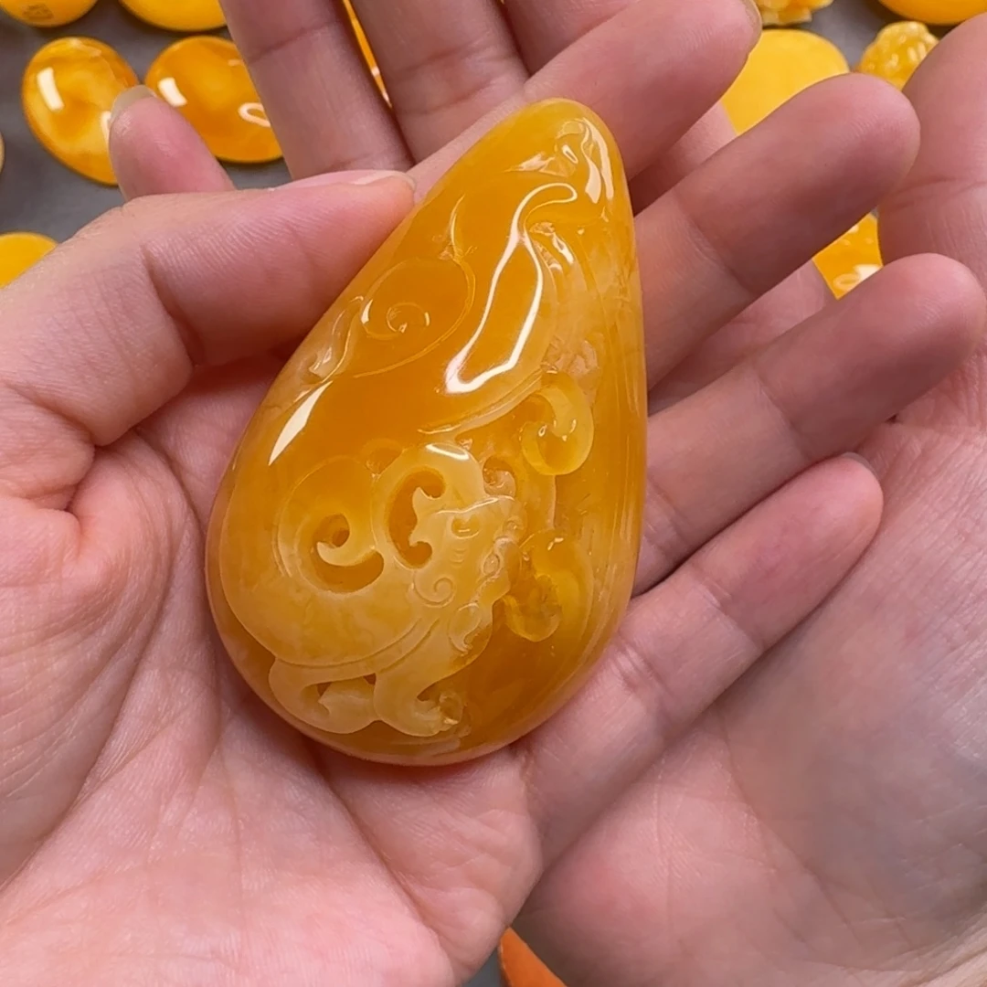 蜜蜡毛衣链未镶嵌