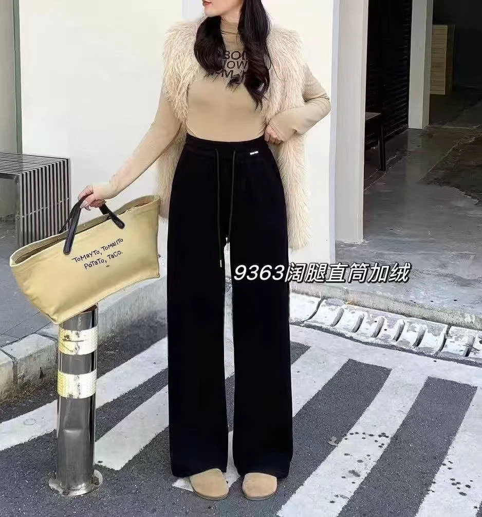 新款加厚百搭阔腿裤