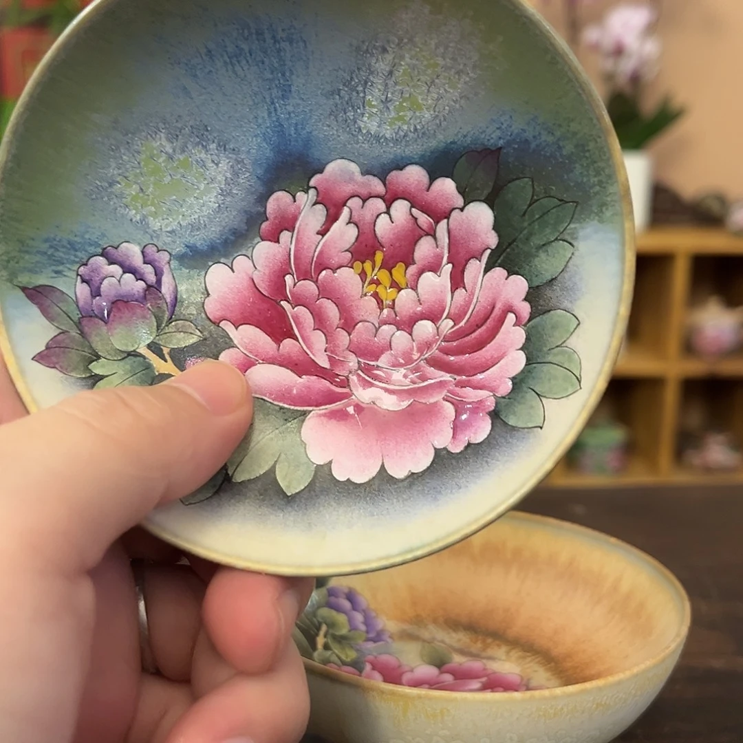可***6柴烧手工手绘陶瓷
