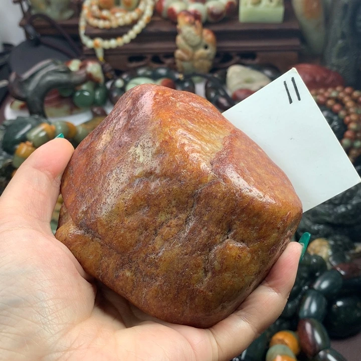 岫岩河磨玉（透闪石质玉）把件未镶嵌