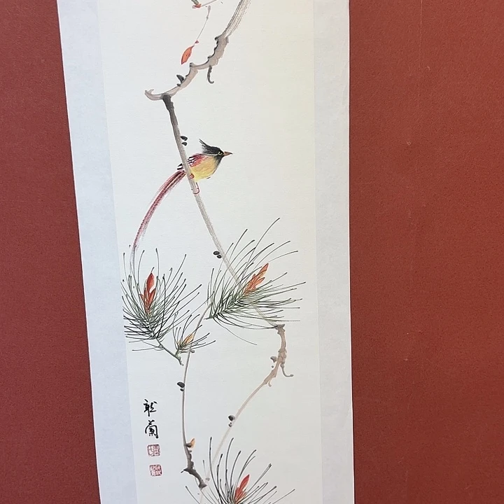 国画听兰老师花鸟