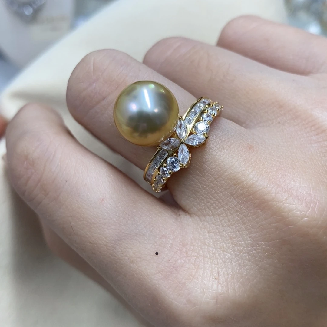 银S925镶嵌戒圈海水珍珠，链接9