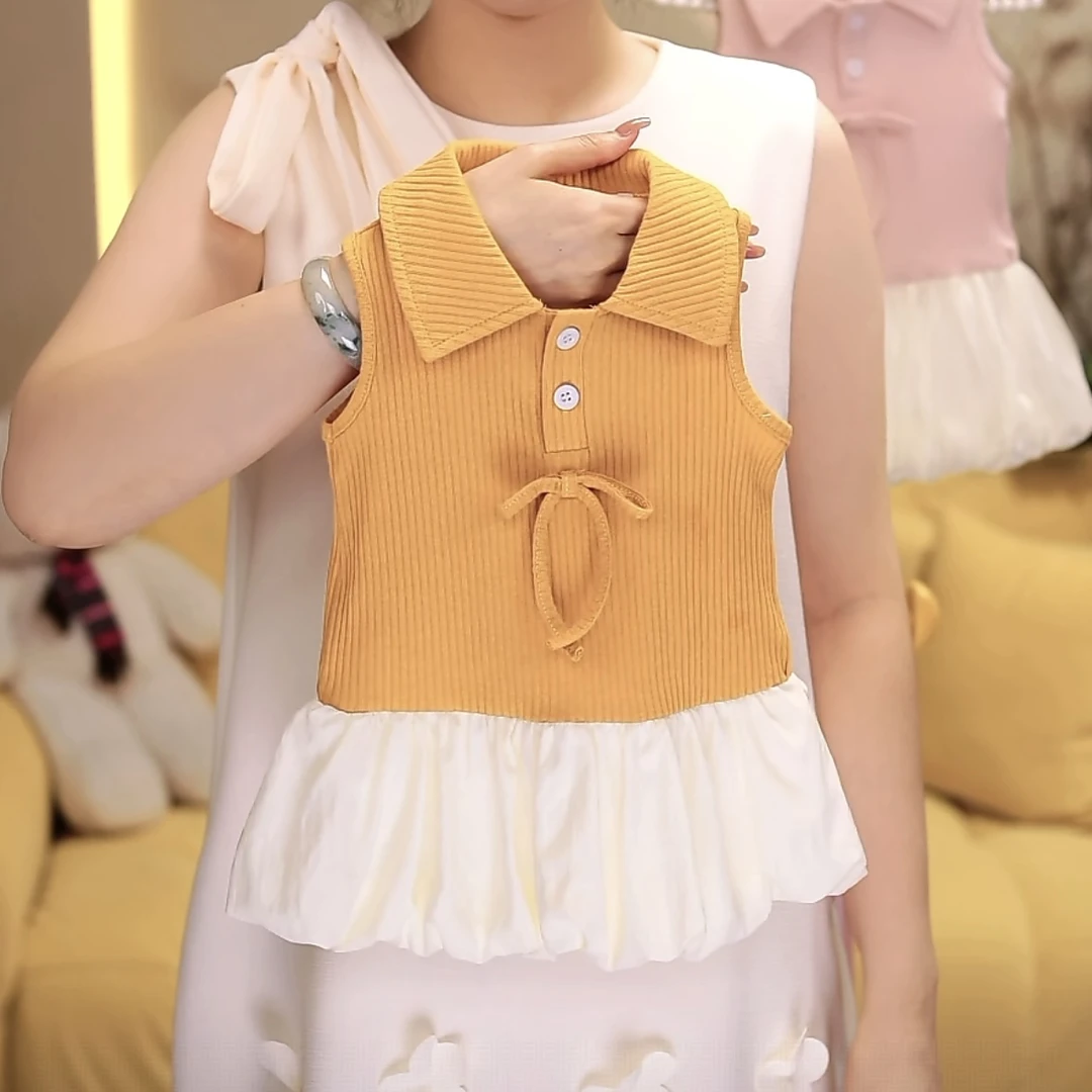 【现货】女童2025新款夏季韩版洋气夏款时尚无袖背心裙儿童连衣裙