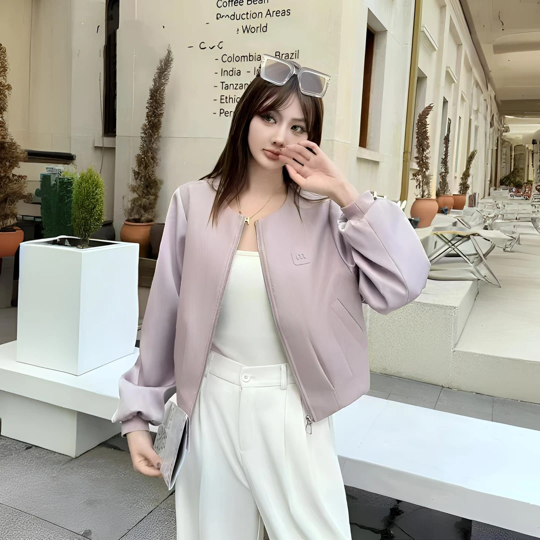 【金宏丽女装】新款韩版时尚减龄百搭显瘦休闲气质立体设计短外套女