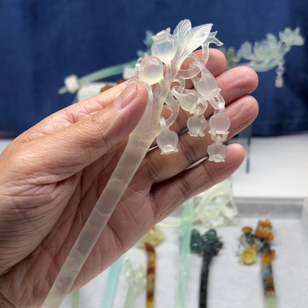 岫玉未镶嵌福利发簪