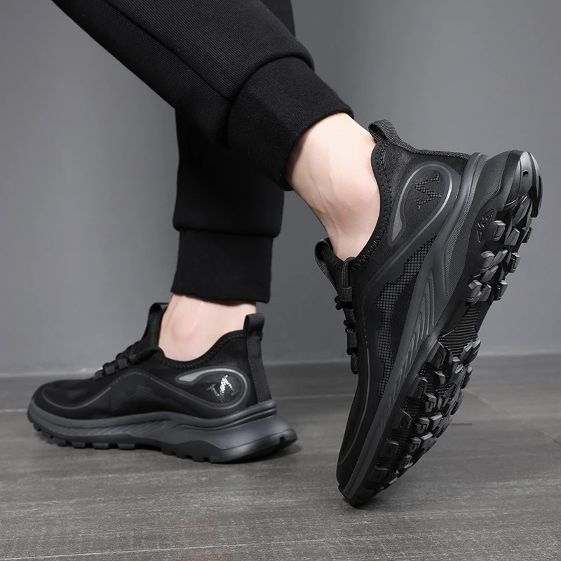 89683男鞋春秋季新款休闲简约平底防滑低跟套脚圆头透气休闲鞋男