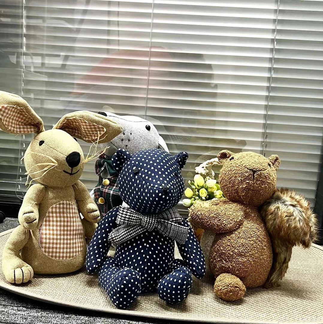 出口北欧布艺公仔安抚玩偶大号毛绒玩具棉麻摆物（24*19cm）