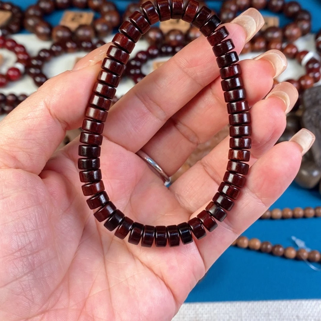 檀香紫檀（小叶紫檀）手串/手链紫檀药片珠4*7单圈福利王炸