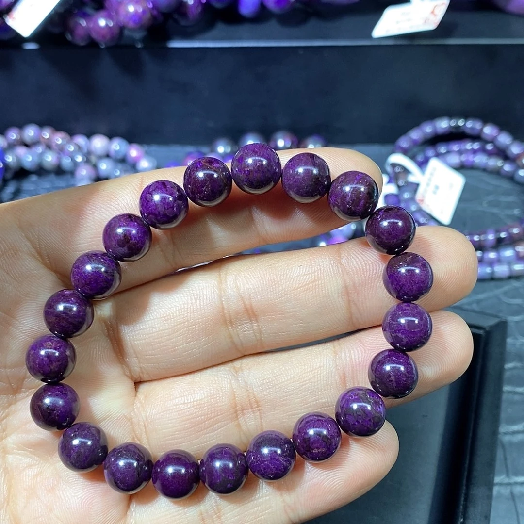 苏纪石（舒俱来）未镶嵌南非舒俱来老油料皇家紫圆珠单圈