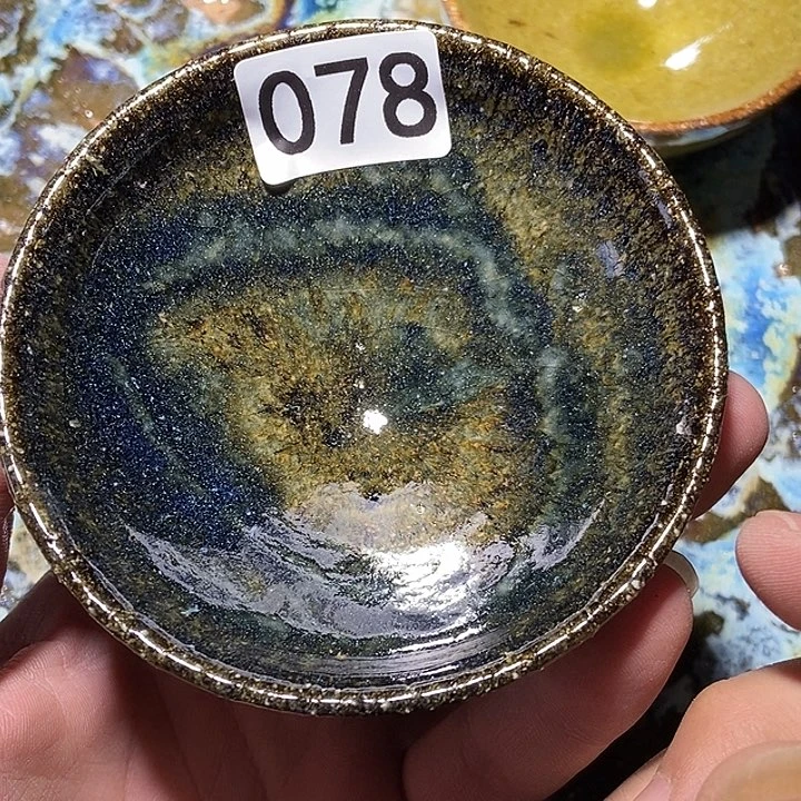 茶盏原矿原釉落灰烧