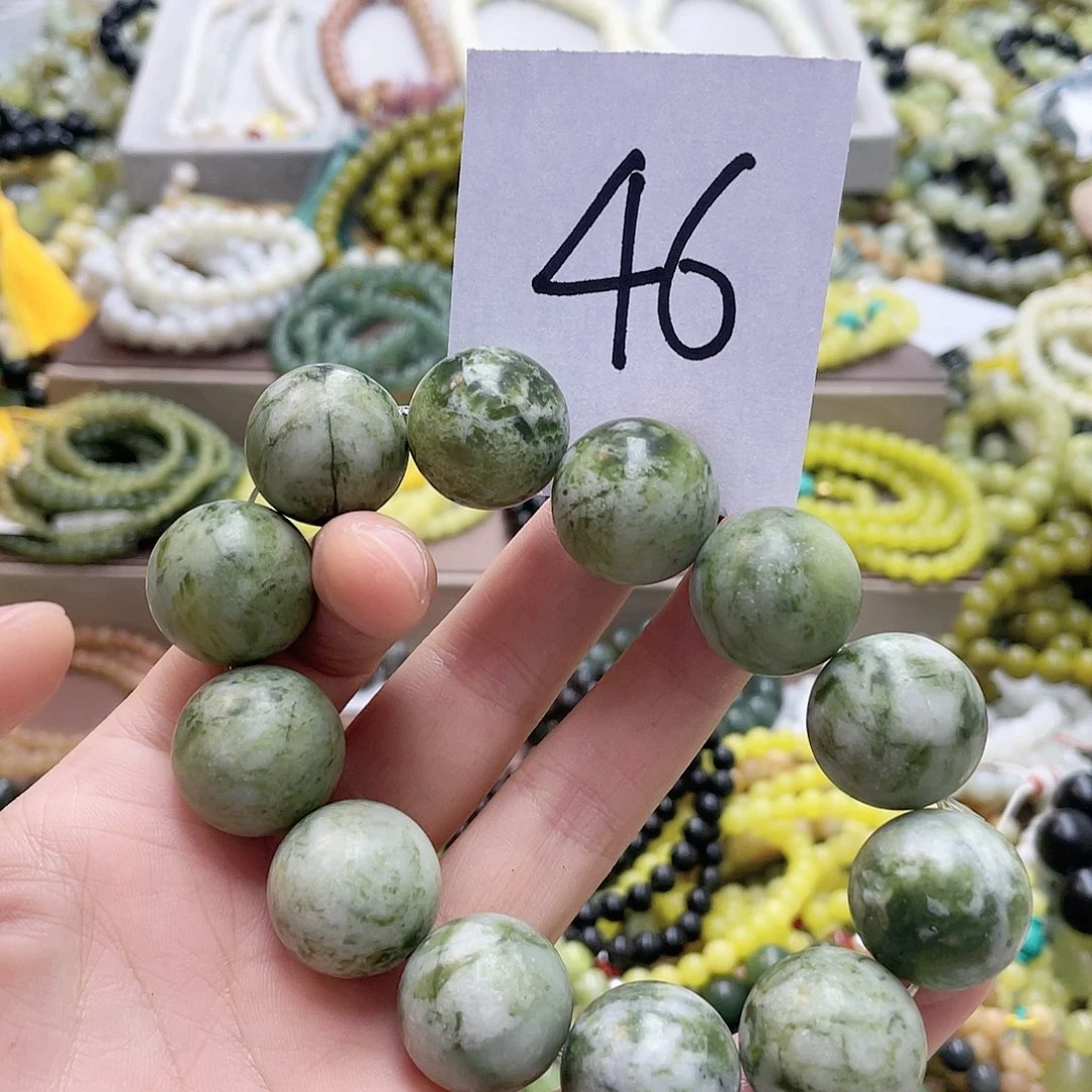 未镶嵌蛇纹石玉手链