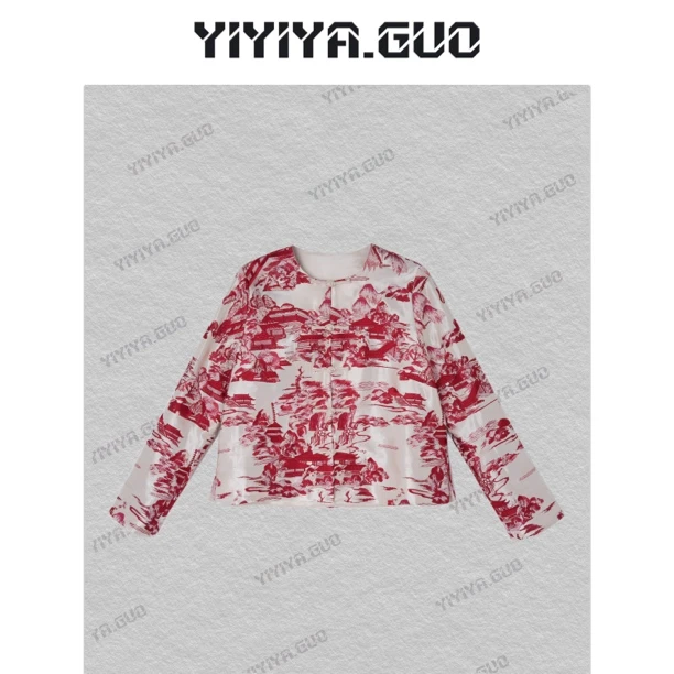 艺艺吖【千里江山】新中式中国风刺绣盘扣外套25SS0216