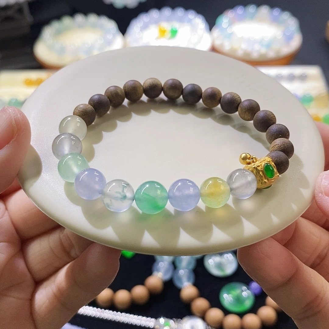 翡翠未镶嵌挂件单圈