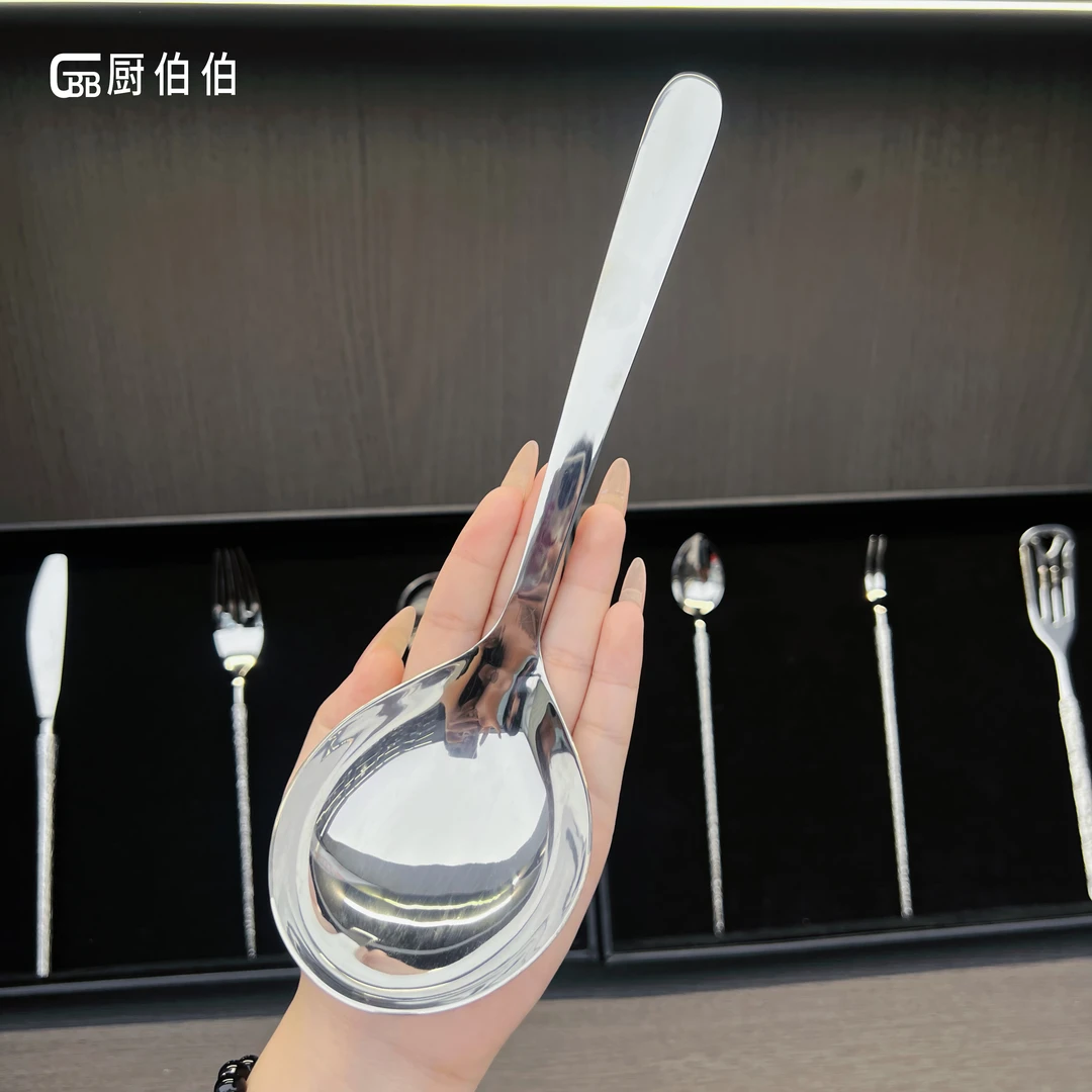 鹅蛋勺18-10不锈钢家用盛汤勺单支装l
