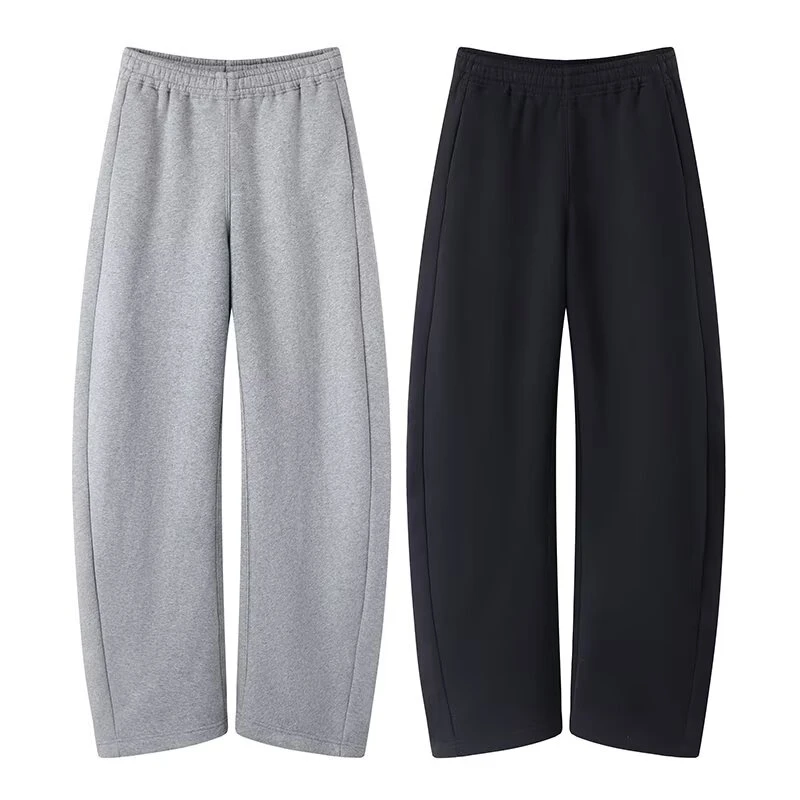 宽松版型设计感休闲裤加绒香蕉裤显瘦卫裤【8052】