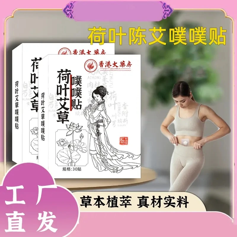 【南怀瑾配方升级】荷叶艾草噗噗贴陈艾艾绒草本家用腰腹贴穴位贴