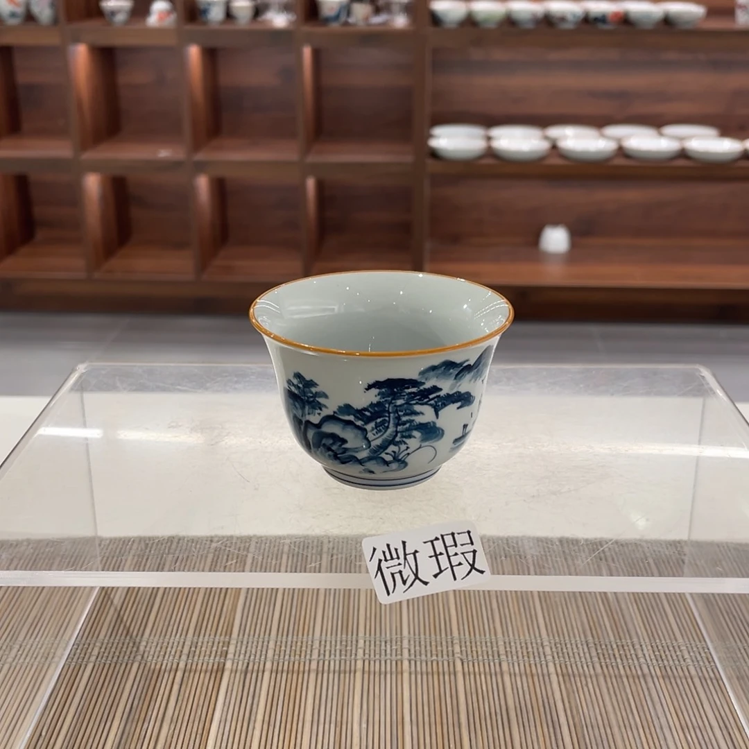 微瑕纯手绘釉下彩