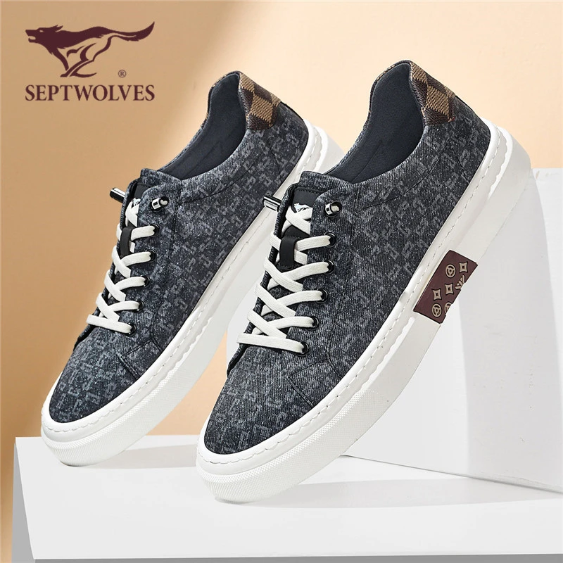 七匹狼男鞋超透气布鞋一脚蹬薄款软底秋冬男鞋通勤男士休闲开车鞋