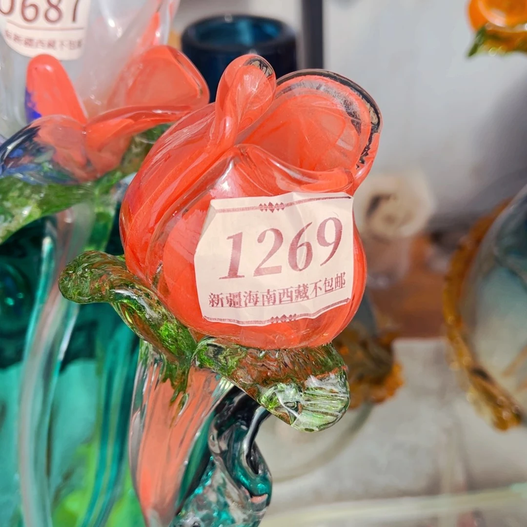 琉璃?**?1269 花瓶摆件长40