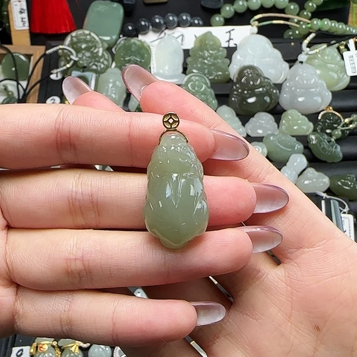 和田玉银S925镶嵌颈饰