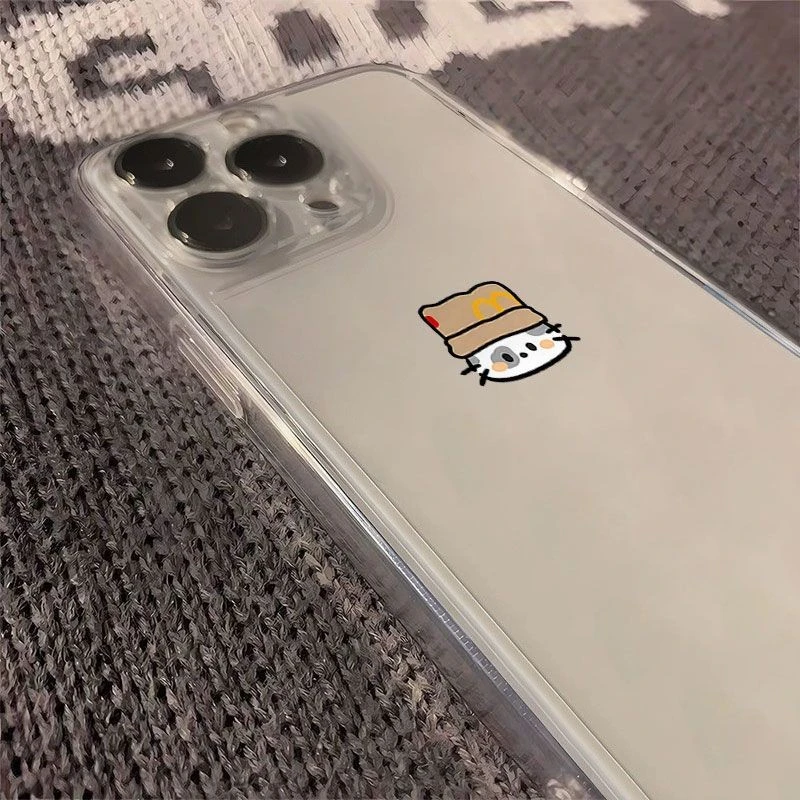 麦麦猫咪太空手机壳适用于苹果16/15透明iphone14手机壳13/12pro