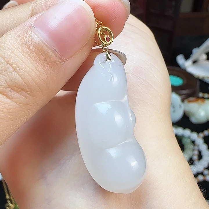 颈饰未镶嵌和田玉定制发货