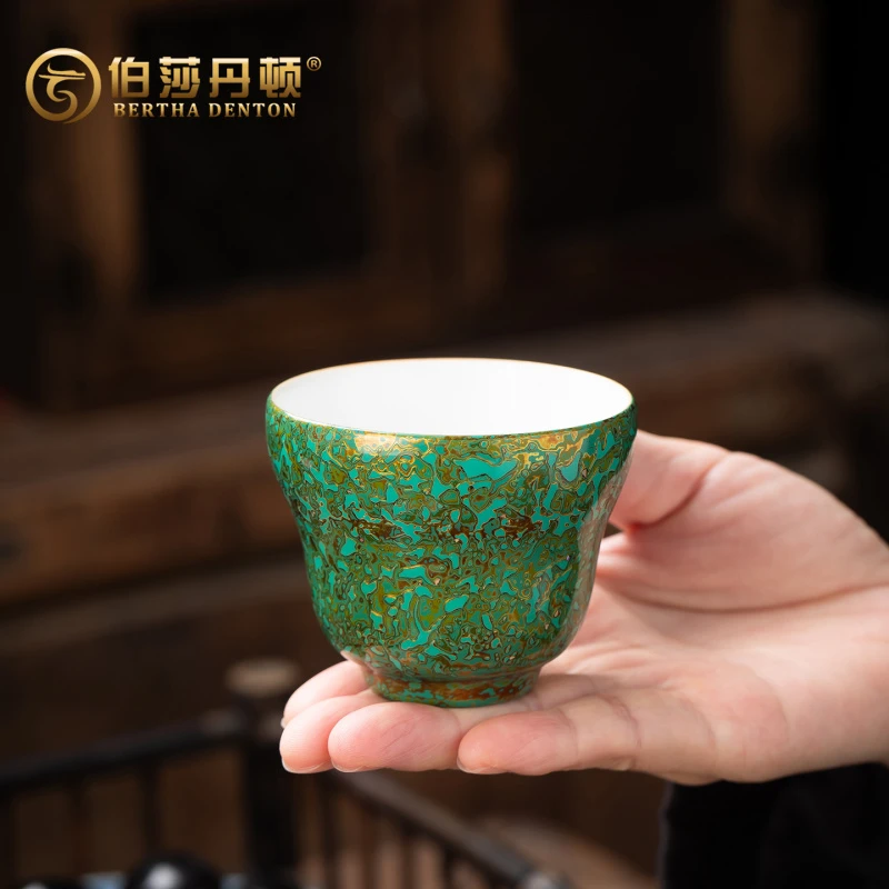 BERTHA DENTON漆器茶具品茗杯犀皮漆主人杯子大漆纯手工茶杯礼品