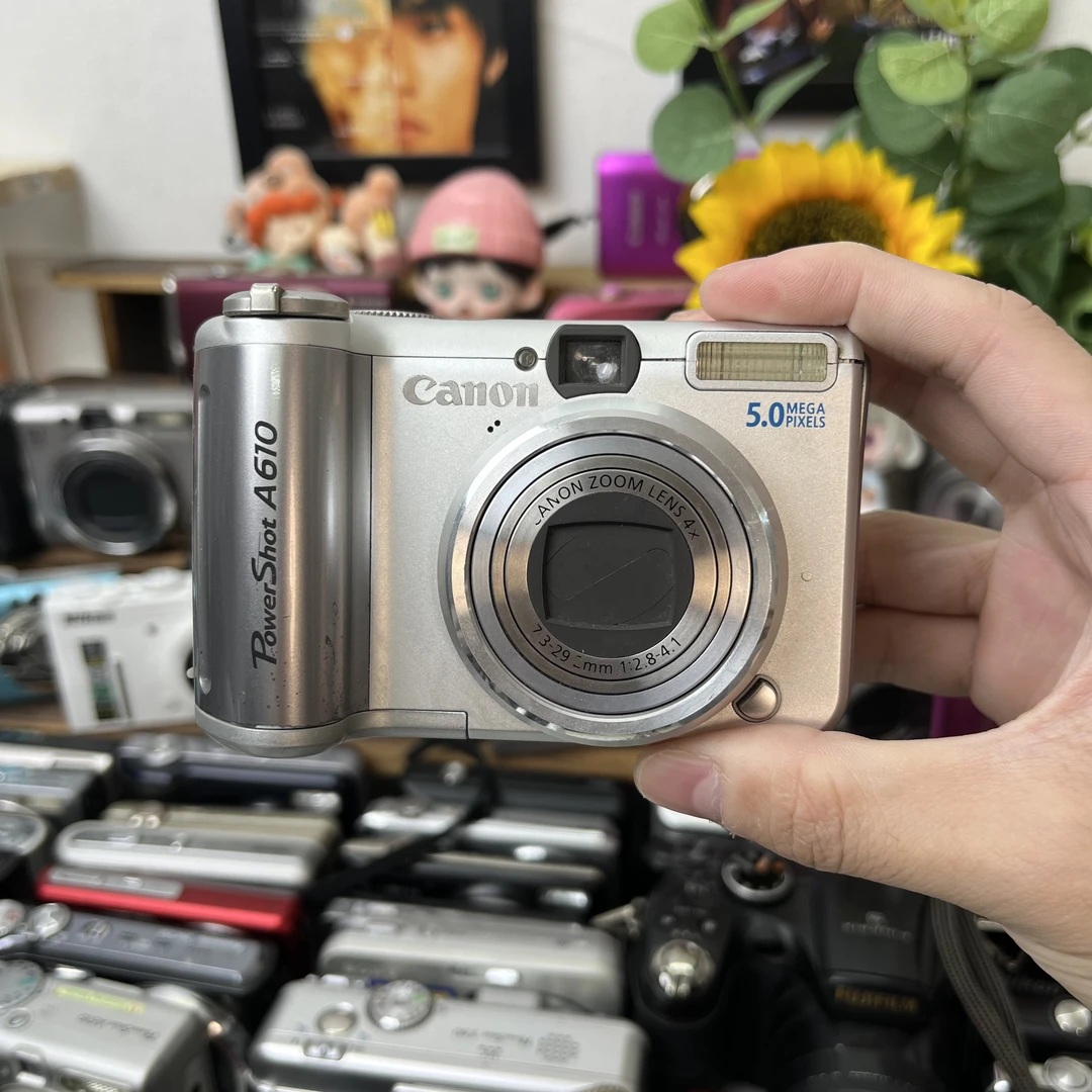 95新 Canon/佳能 佳能a610自备电池网红款冷白皮氛围感送相机包