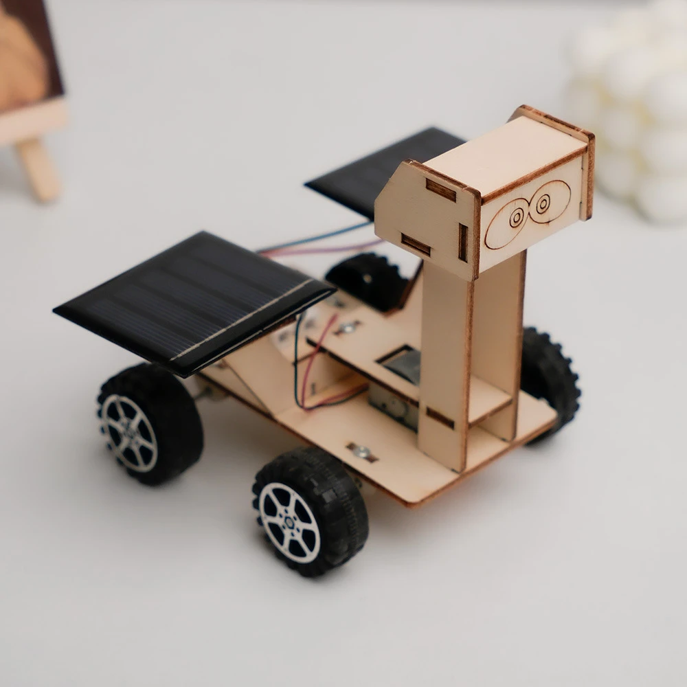 儿童科技diy手工小制作月球探索车太阳能玩具车物理模型科学实验