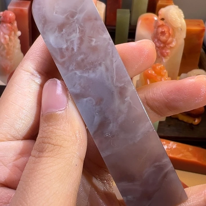 印石寿山石烟雾缭绕
