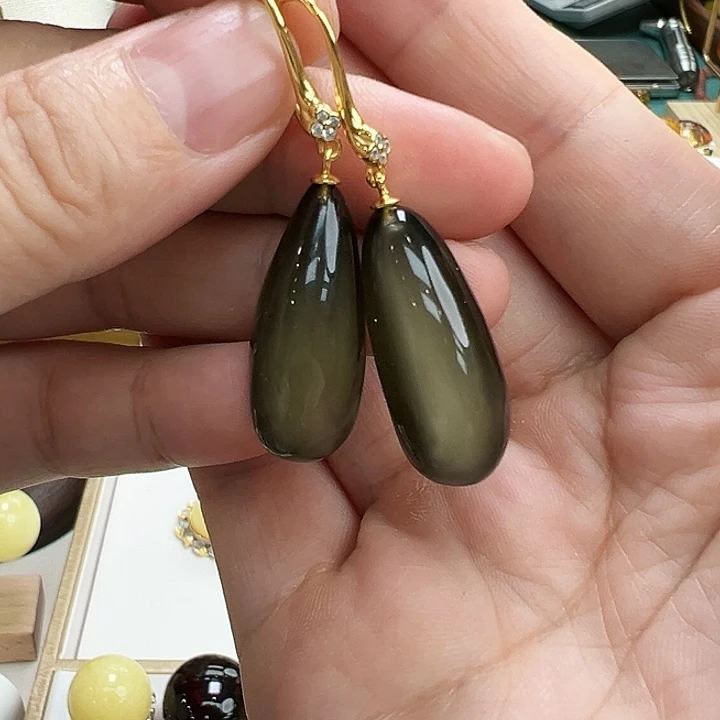 琥珀银S925镶嵌珠宝奇石