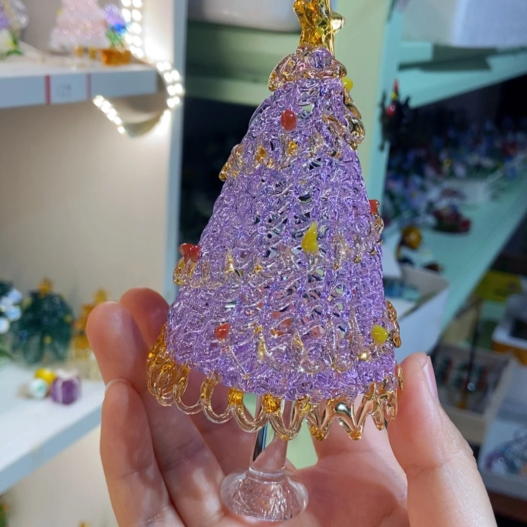 琉璃手工艺品紫金色