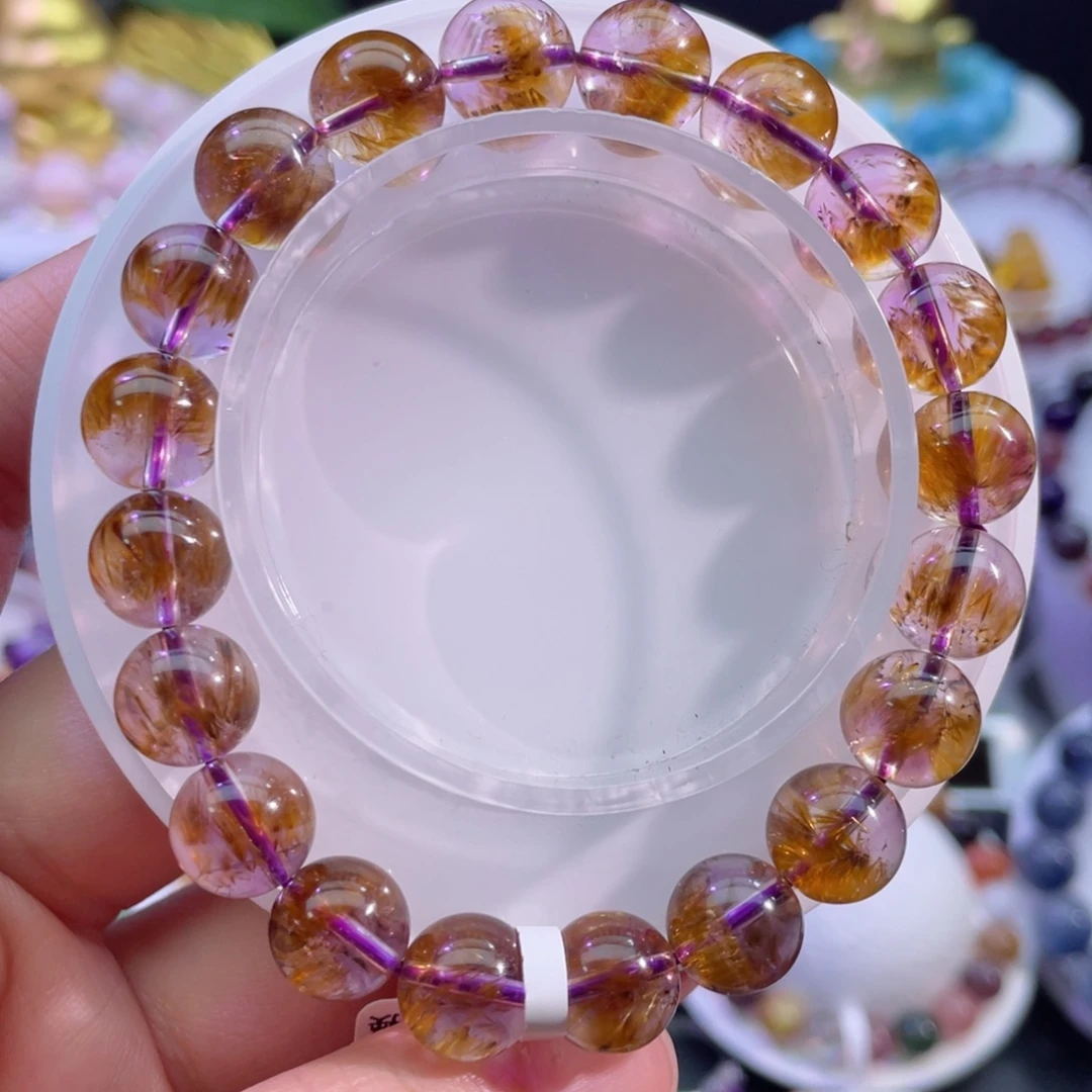 未镶嵌水晶手链紫钛晶手链