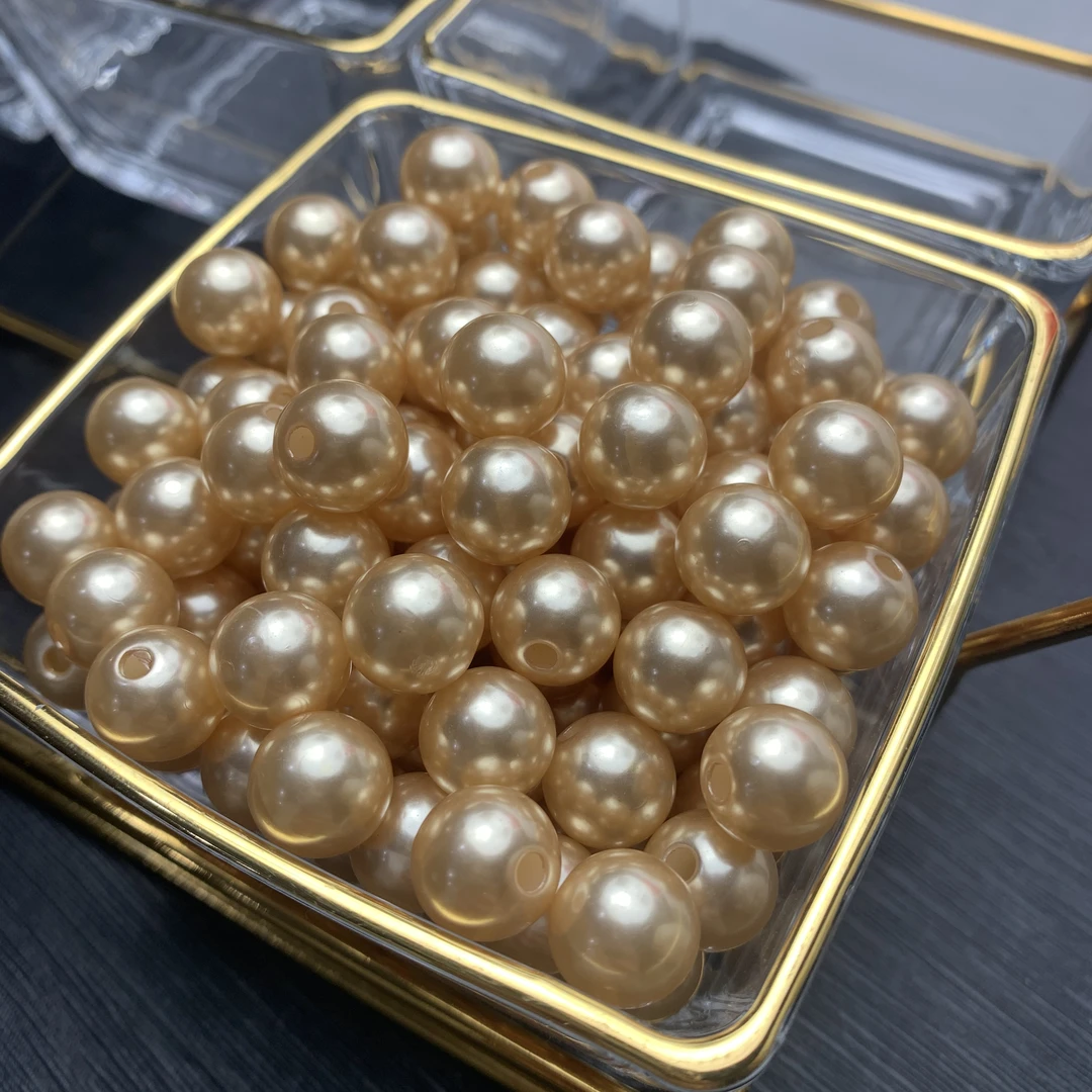 【七悦专属】新款彩色通孔半孔仿珍珠创意饰品