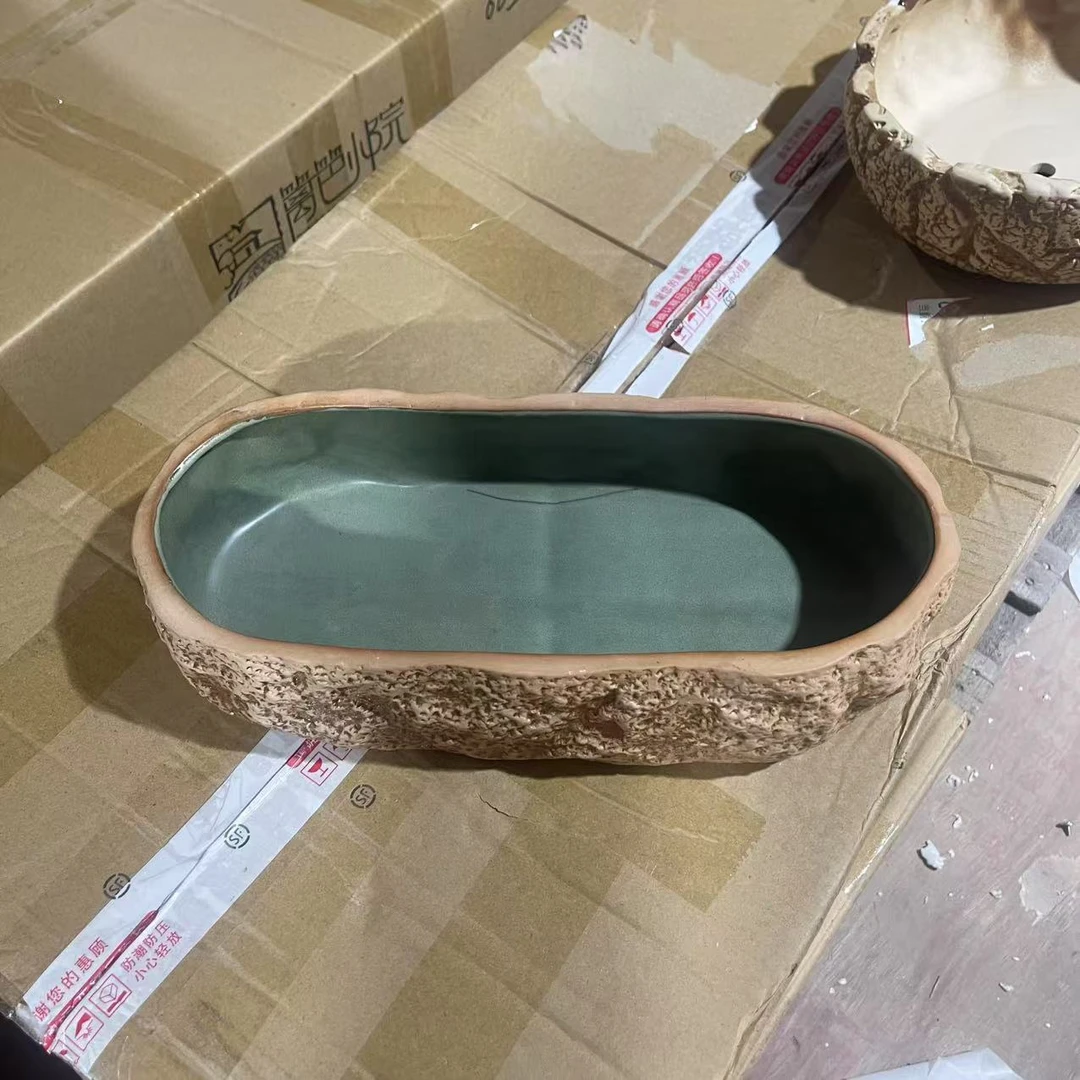 L654#花盆/绿植盘（无孔33*14CM）库存尾货（新三楼）