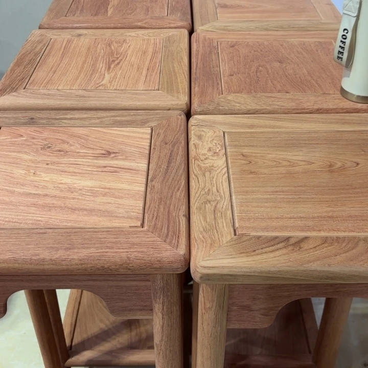 紫檀木类书架赞比亚花梨木  明氏花架 1个 白胚