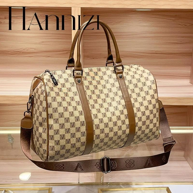 hannizi旅行包男短途女大容量商务登机包手提斜挎包出差轻便行李