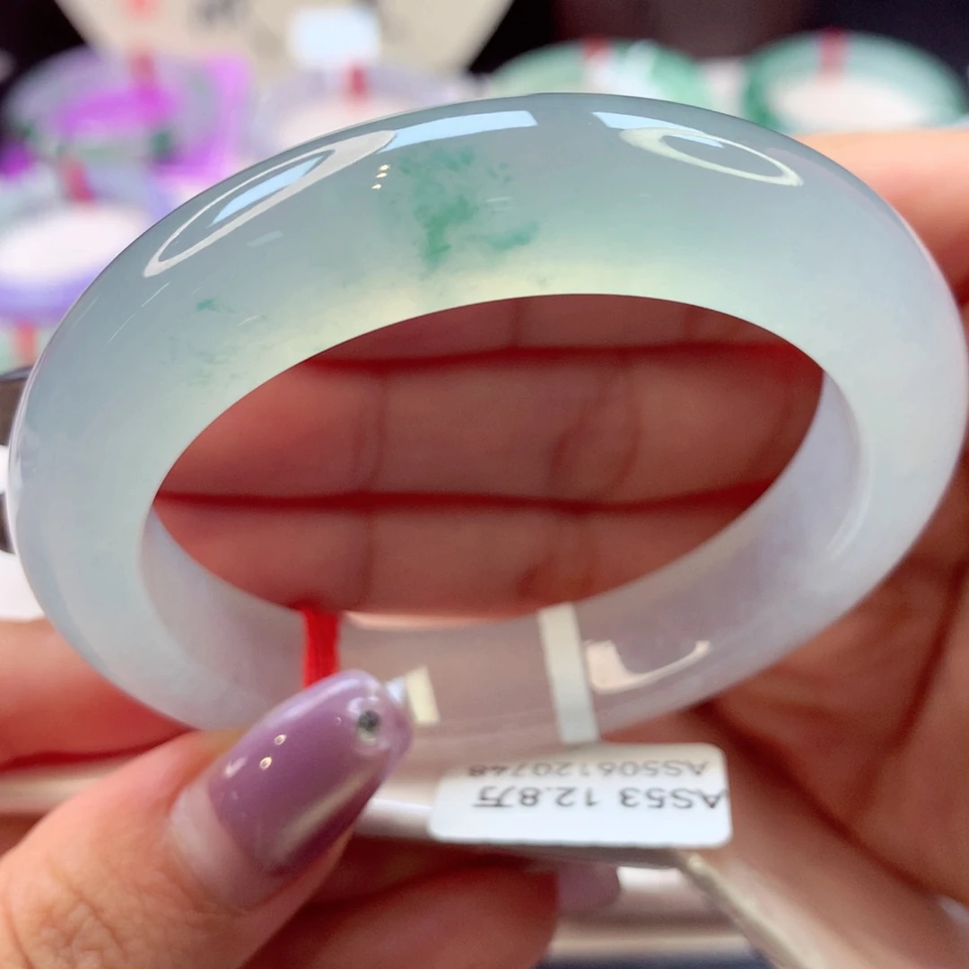 翡翠手镯未镶嵌正圈35号66