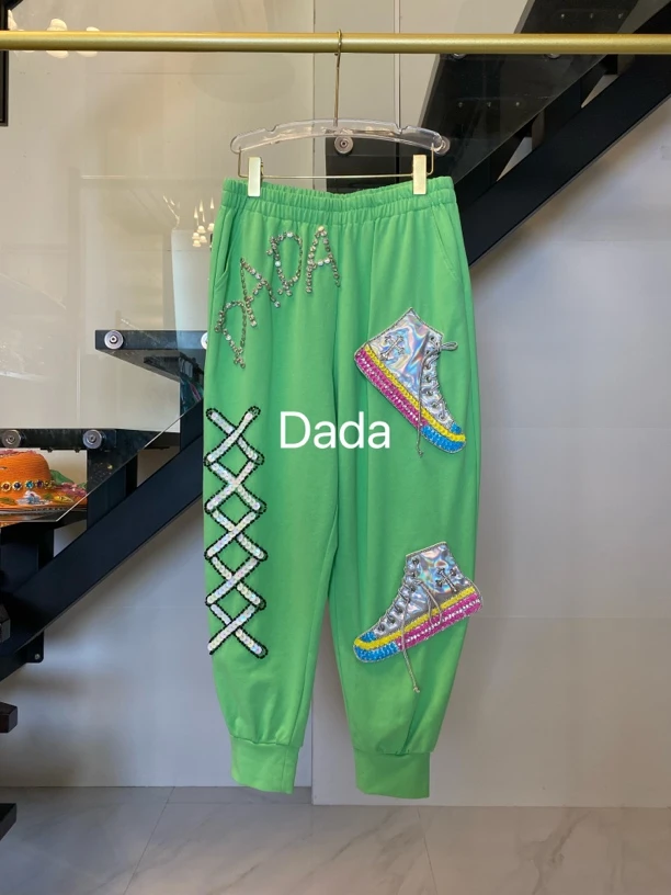 Dada设计款新款重工个性款休闲时尚百搭洋气卫裤C11756