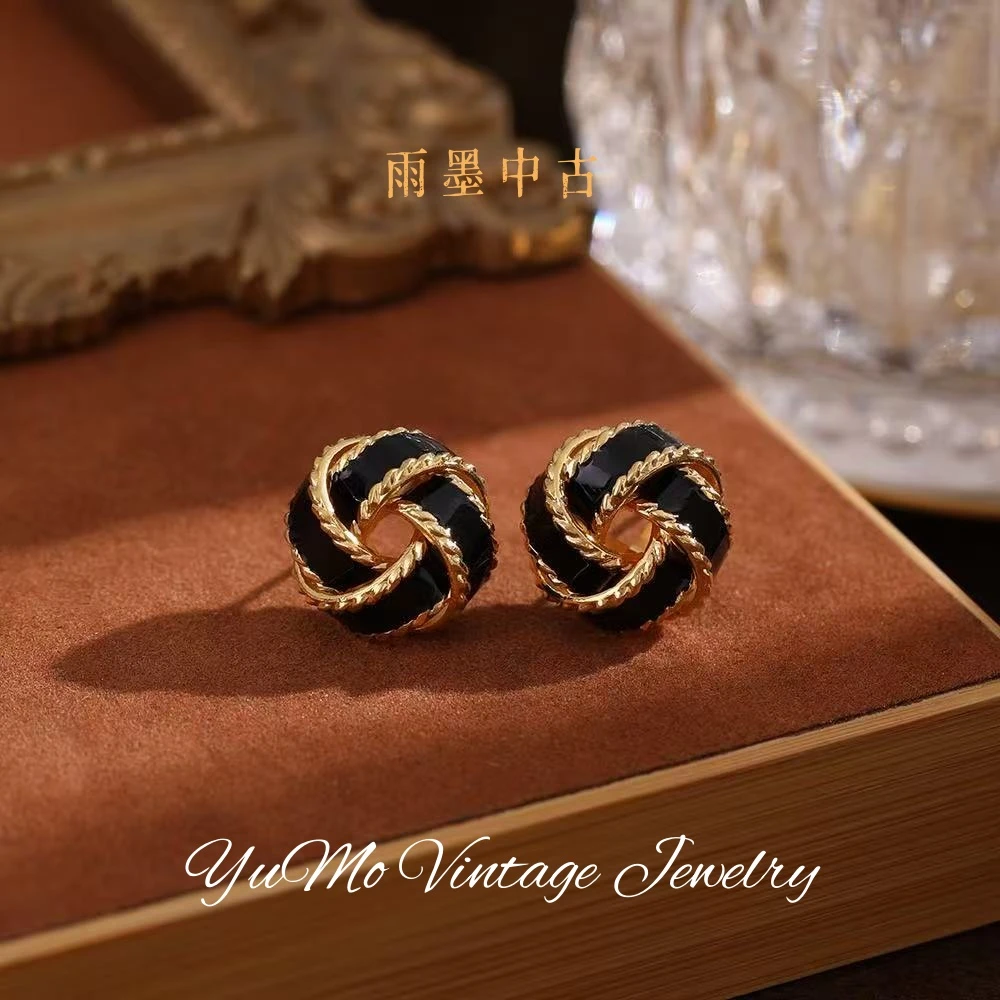 铜合金珐琅耳饰 镀K金D6143法★【云端漫步】春CODE柏格定制时尚耳饰