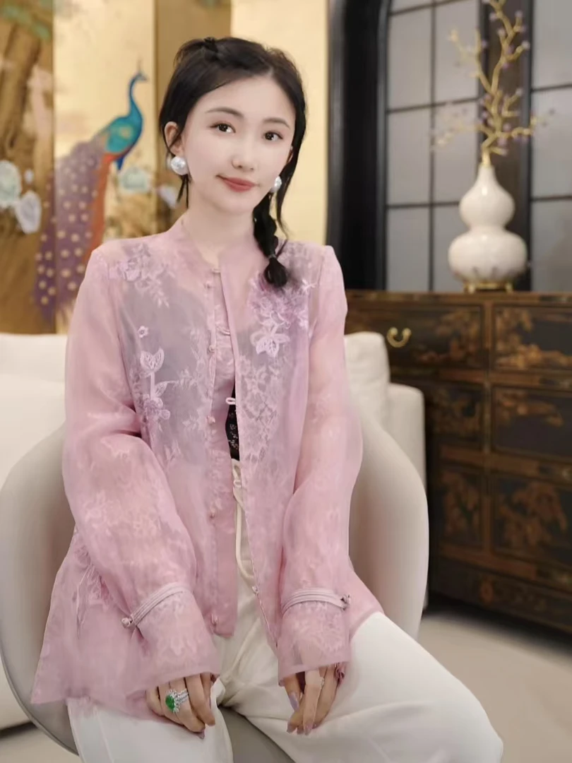 Betty Bairn【枝叶扶苏】高端系列桑蚕丝刺绣上衣25B-BW9113