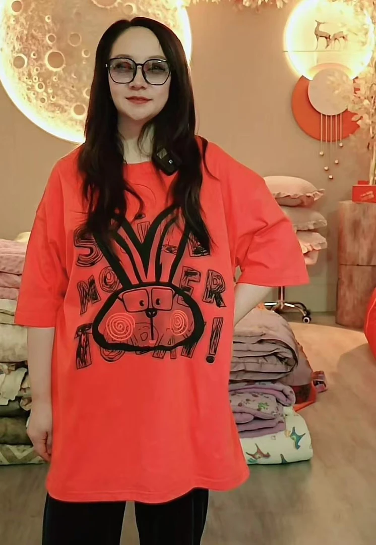 夏季休闲宽松纯棉印花短袖