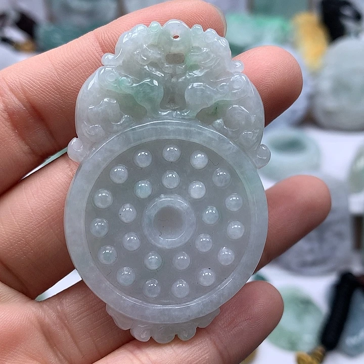 翡翠未镶嵌颈饰仿古貔貅平安扣福利