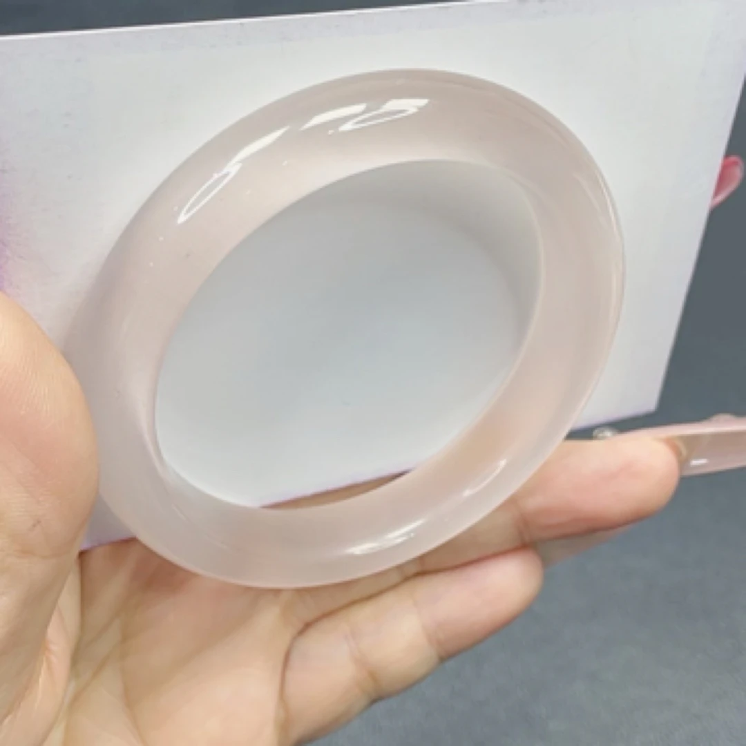 手镯 冰藕粉 温柔气质款  58圈口