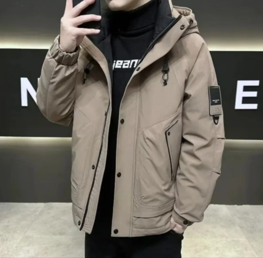 8215-【剪标款】连帽工装保暖情侣加厚外套