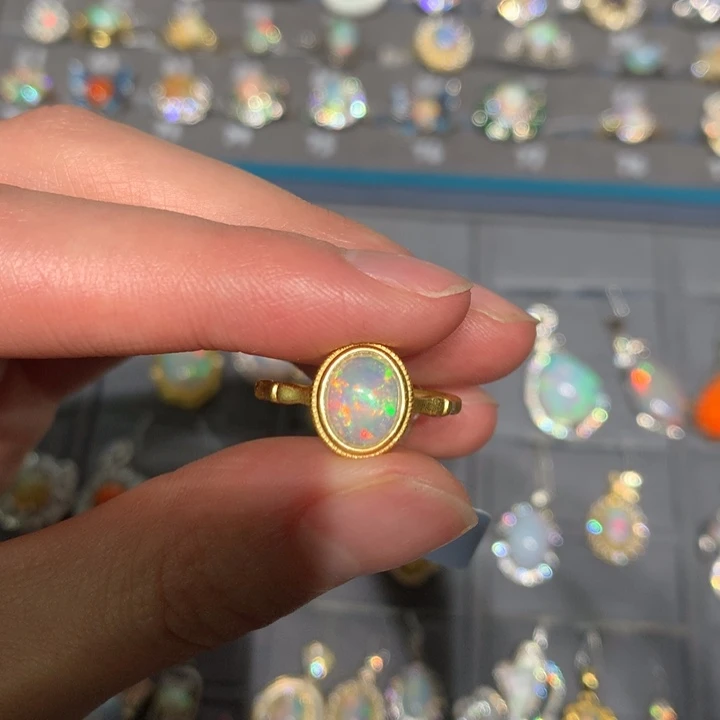 欧泊银S925镶嵌戒指