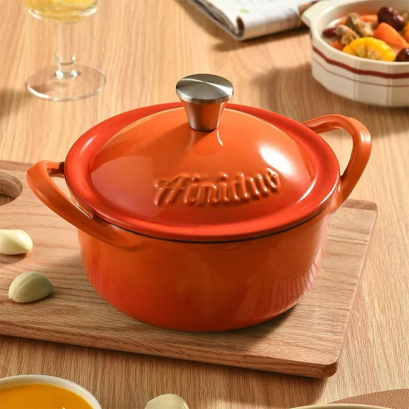 爱你多新款御味16cm珍炖珐琅锅  小炖锅  小汤锅