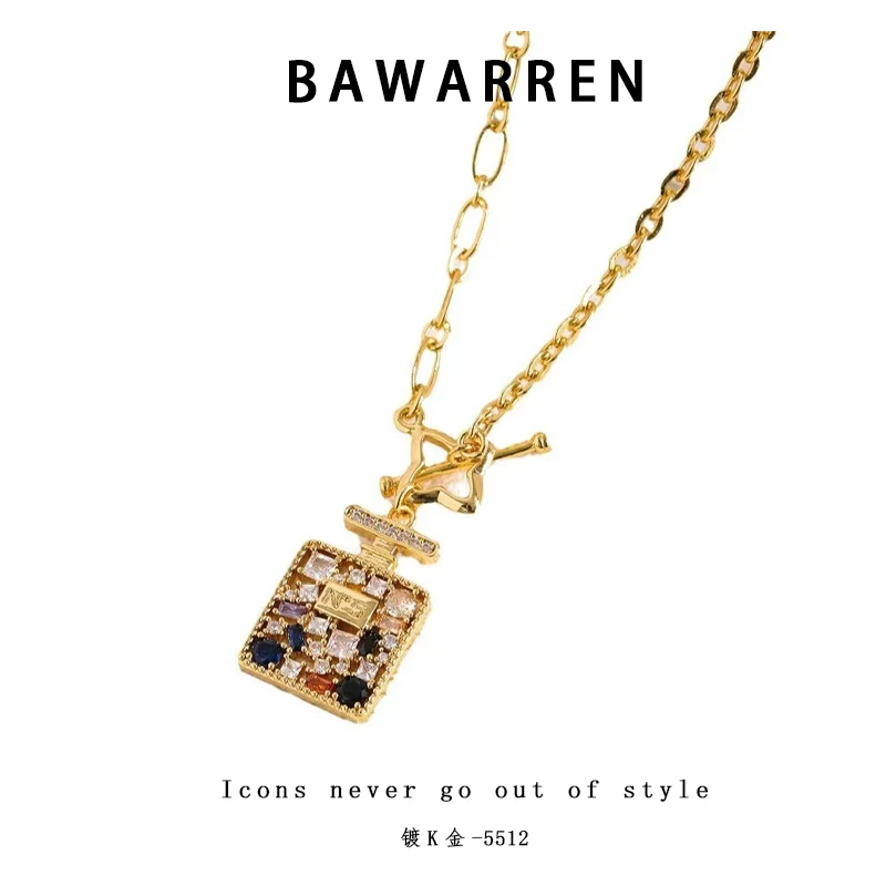 Bawarren 法❤ 5512-精致项链小众欧美优雅法式长款