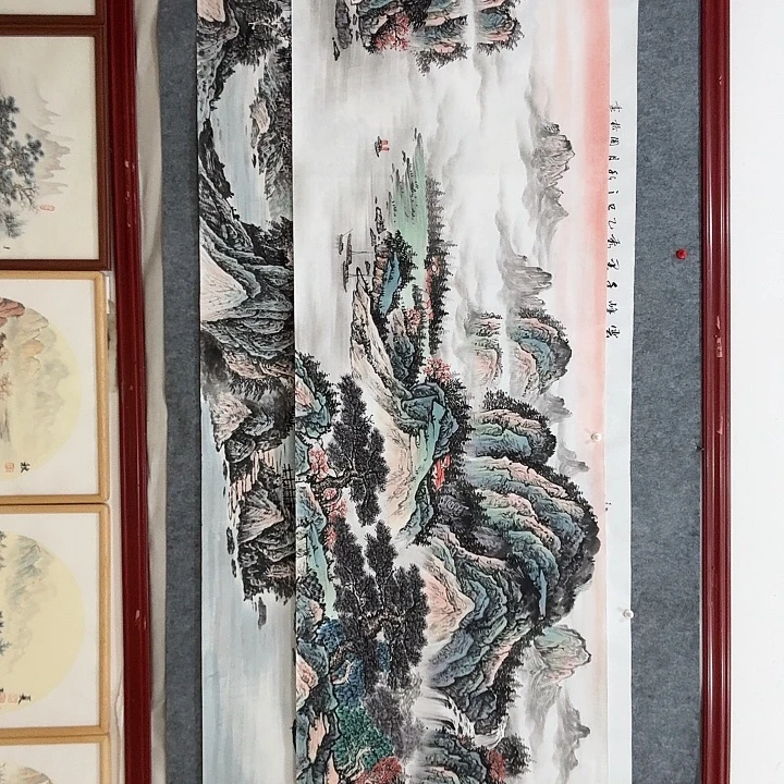 国画手绘国画云峰千里秀